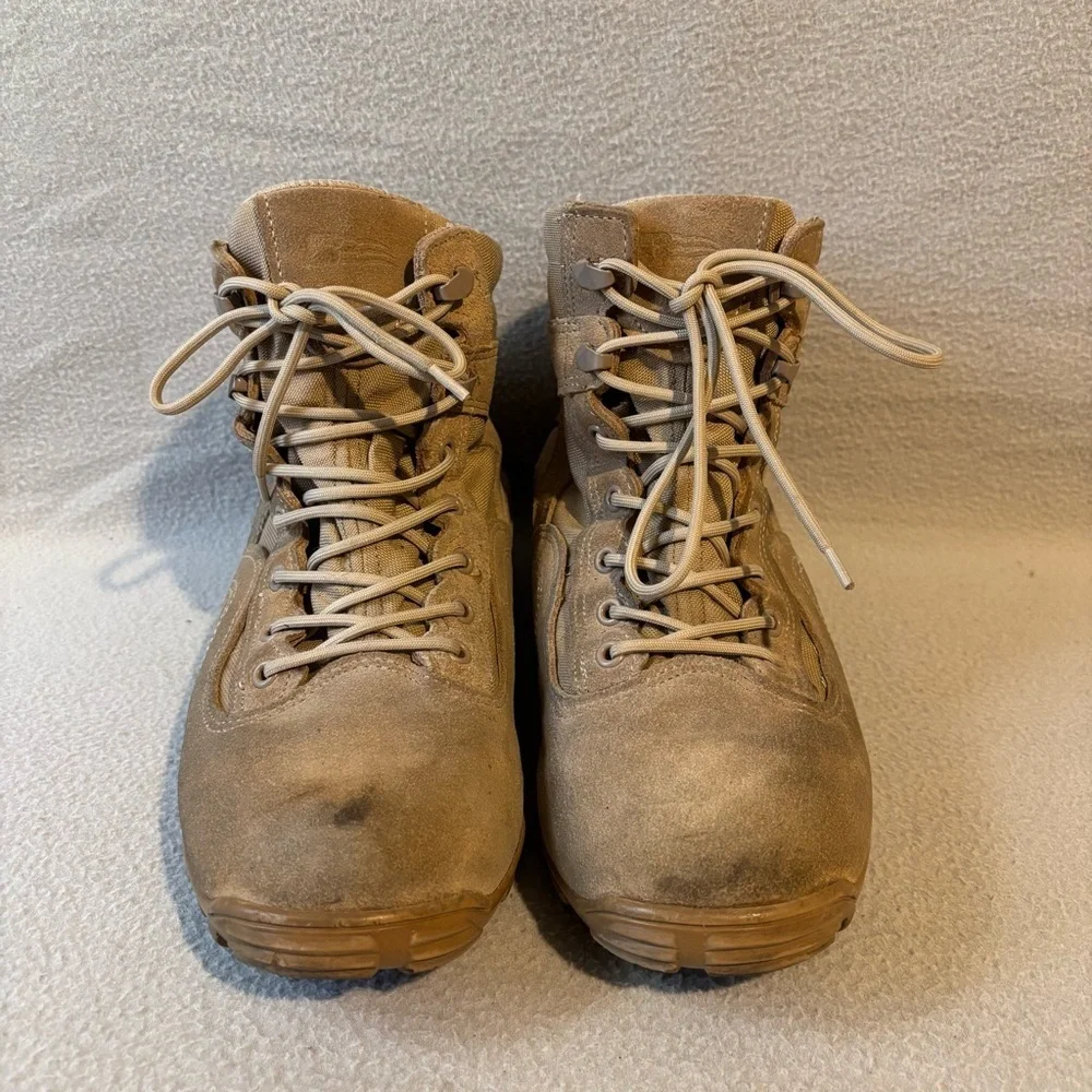 Belleville men’s tan military lace-up combat boots size 11.0 R made in USA